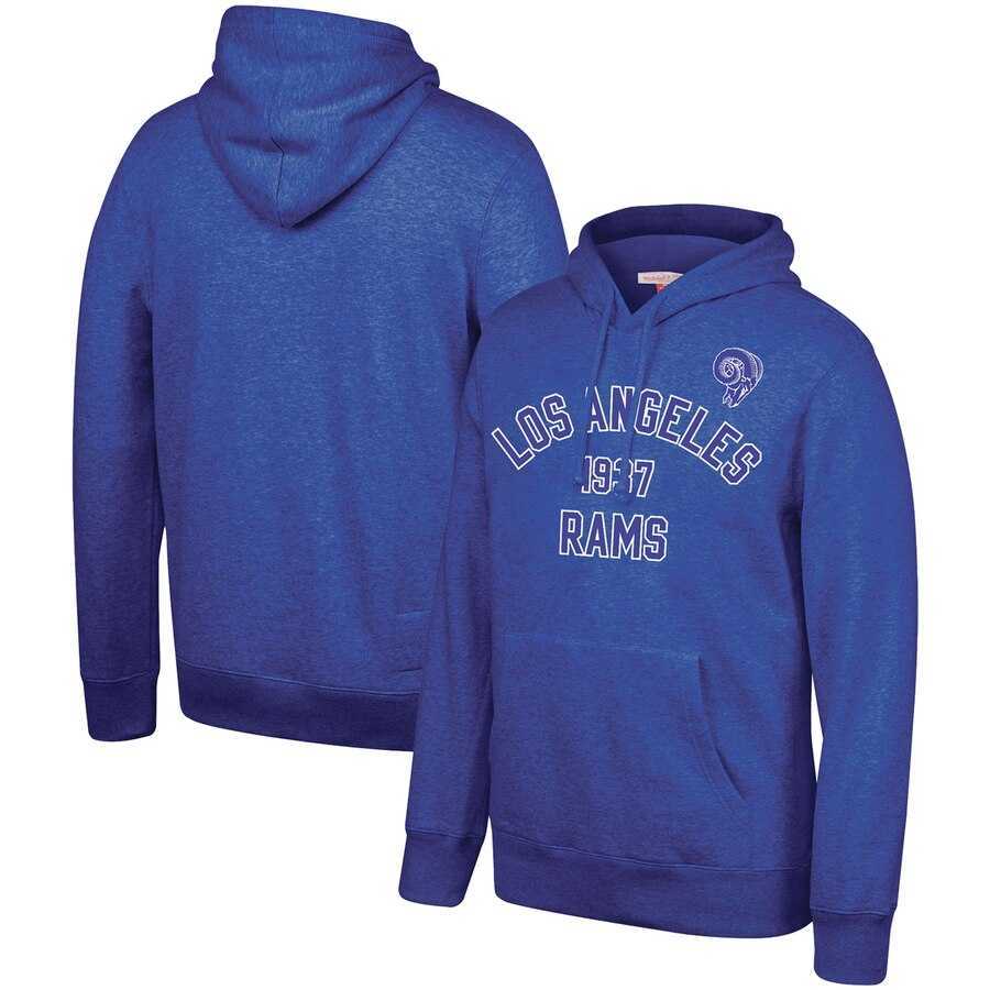 Los Angeles Rams Mitchell & Ness Team History Pullover Hoodie Blue,We sell and wholesale Los Angeles Rams Mitchell & Ness Team History Pullover Hoodie Blue on line form chian!